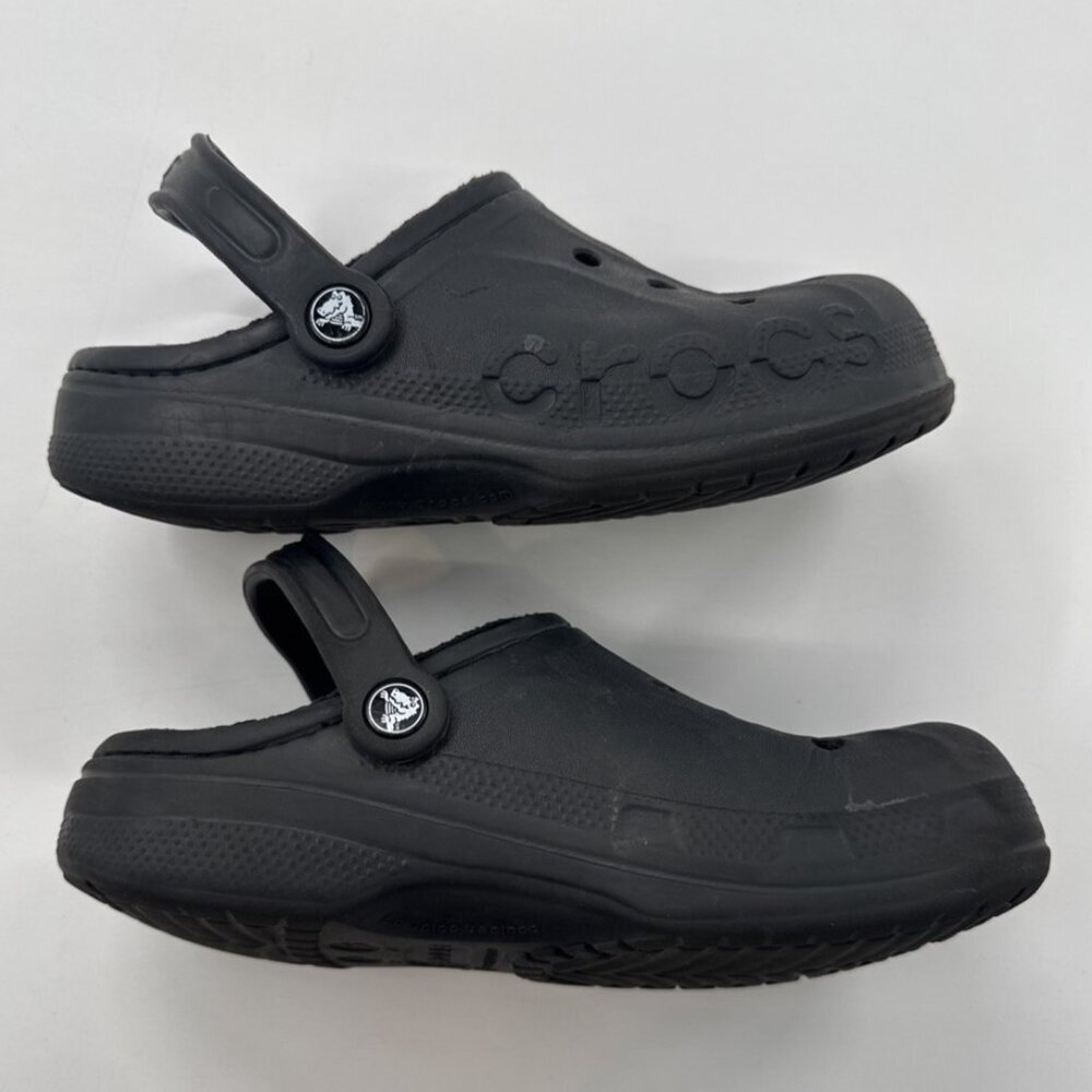 Crocs Dual Comfort Fleece Lined Crocs Womens 7 Blue Clogs Mens 5 Casual - Picture 7 of 12